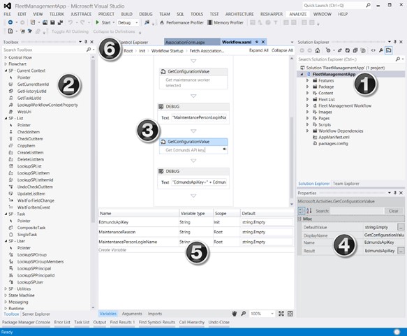 Figure 3. Workflow authoring interface