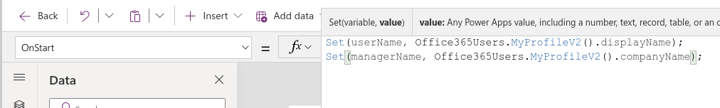 Figure 2: OnStart() code used in most apps